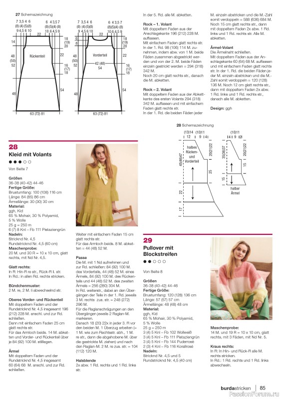 Вязаные модели в журнале «Burda Stricken №3 2022»
