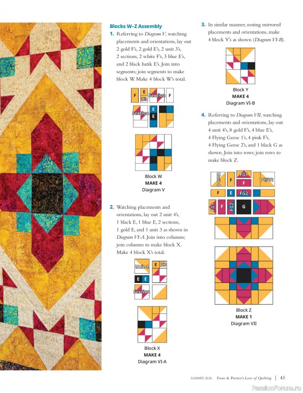 Коллекция проектов для рукодельниц в журнале «Love of Quilting - Summer 2026»