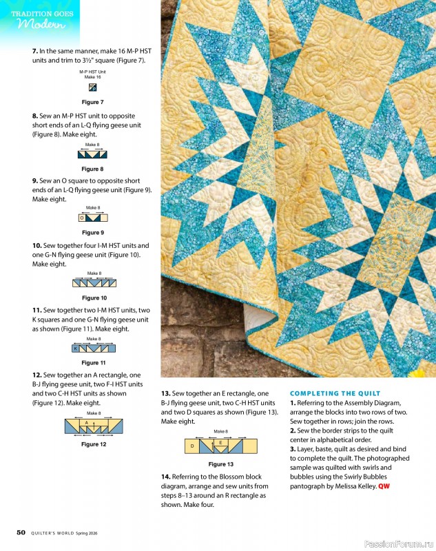 Коллекция проектов для рукодельниц в журнале «Quilter's World - Spring 2026»