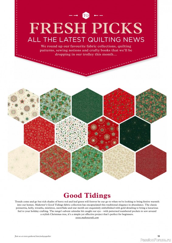 Коллекция проектов для рукодельниц в журнале «Todays Quilter №132 2025»