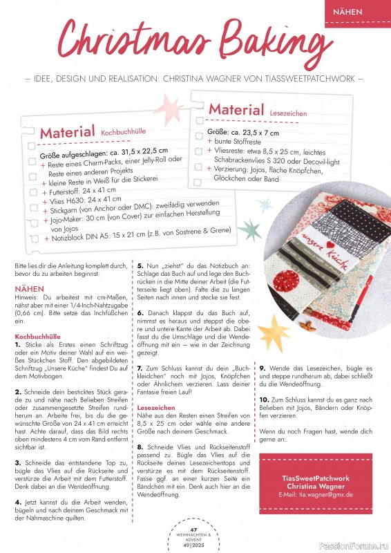 Коллекция проектов для рукодельниц в журнале «Weihnachten & Advent - selber machen №49 2025»