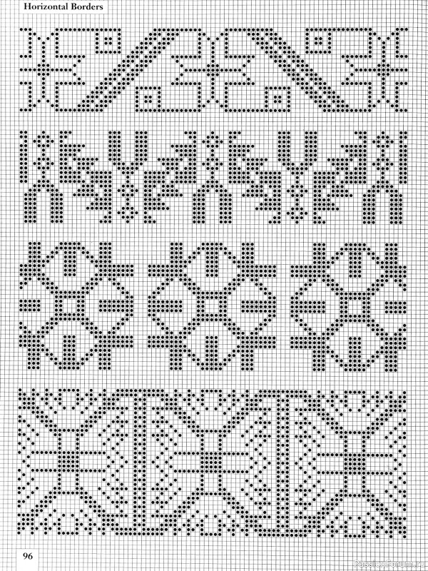 Коллекция узоров в книге «Charts for Colour Knitting». Продолжение