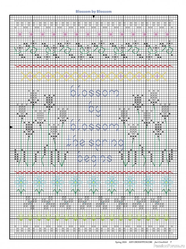 Коллекция вышивки в журнале «Just CrossStitch - Spring 2024»
