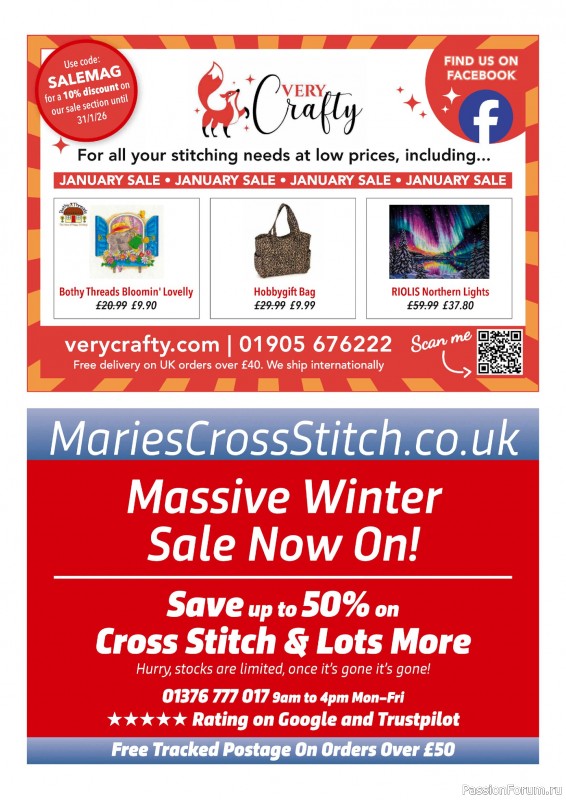 Коллекция вышивки в журнале &laquo;The World of Cross Stitching №368 2025&raquo;