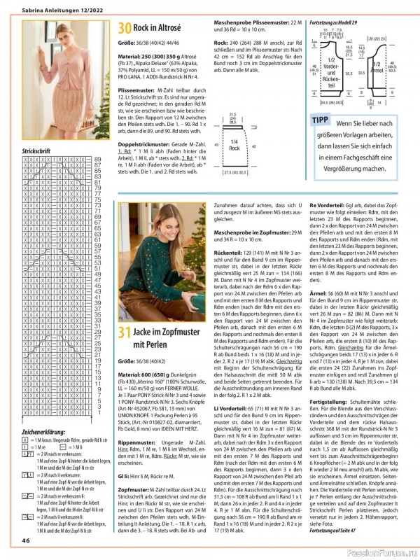Вязаные модели крючком в журнале «Sabrina Germany №12 2022»