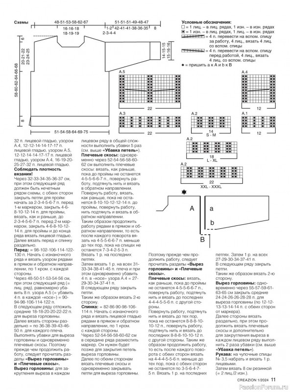 Вязаные модели в журнале «Creazion №1 2024»