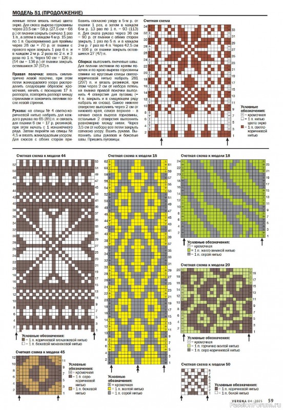 Вязаные модели в журнале &laquo;Verena №4 2025&raquo;