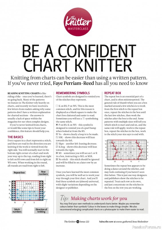 Вязаные проекты спицами в журнале «The Knitter №222 2025»