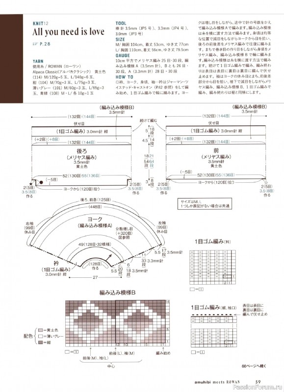 Вязаные проекты в книге &laquo;Amuhibi Meets Rowan&raquo;