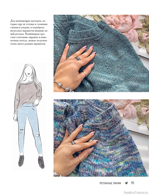 Вязаные проекты в книге &laquo;Реглан сверху&raquo;.
