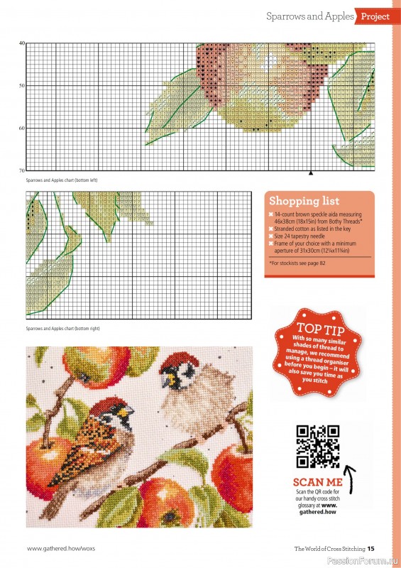 Коллекция вышивки в журнале «The World of Cross Stitching №363 2025»