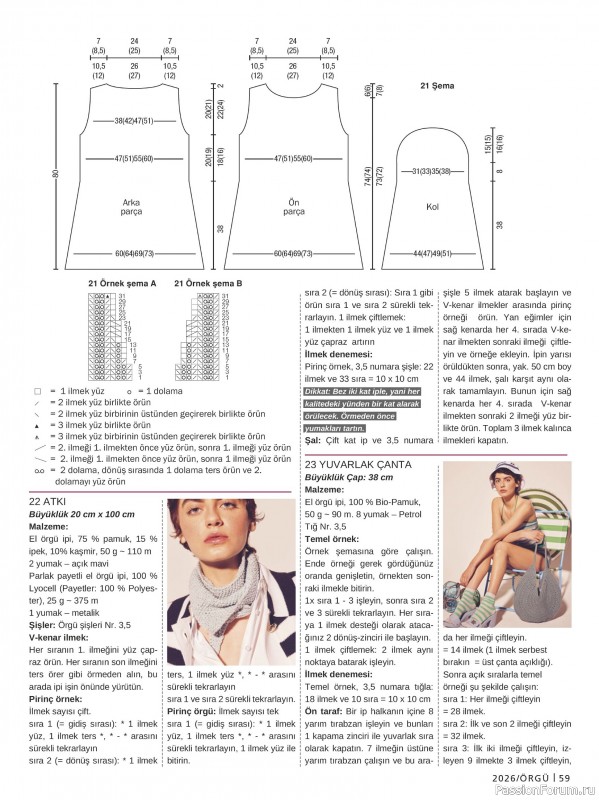 Вязаные модели в журнале &laquo;Burda Orgu №1 2026&raquo;