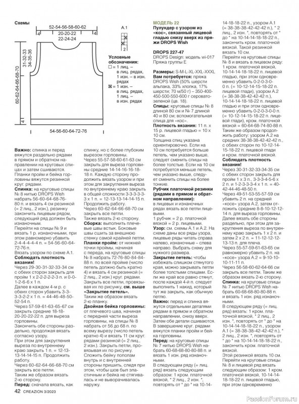 Вязаные модели в журнале «Creazion №3 2023»