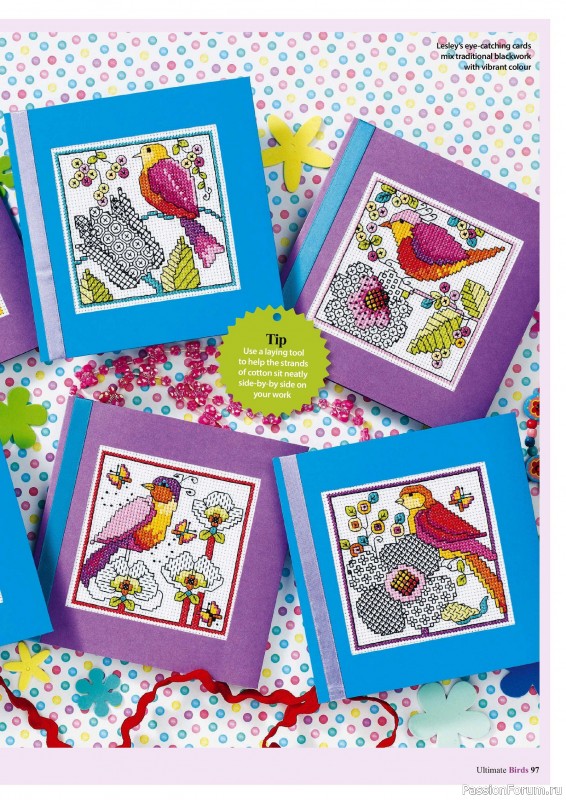 Коллекция вышивки в журнале «Cross Stitch Birds - March 2025»