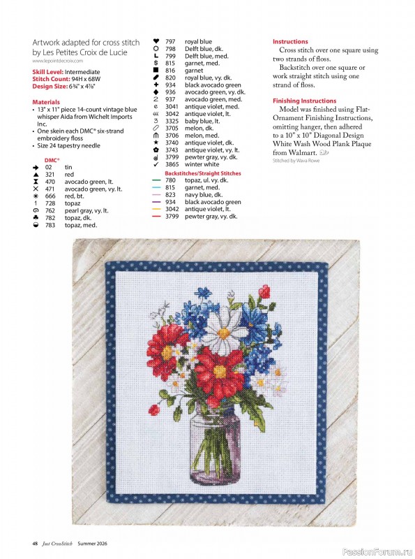 Коллекция вышивки в журнале &laquo;Just CrossStitch - Summer 2026&raquo;