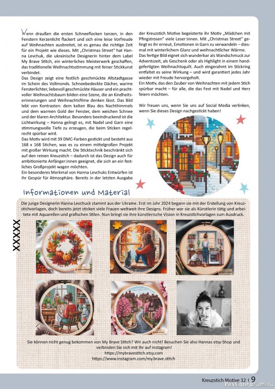 Коллекция вышивки в журнале «Kreuzstich Motive №32 2025»