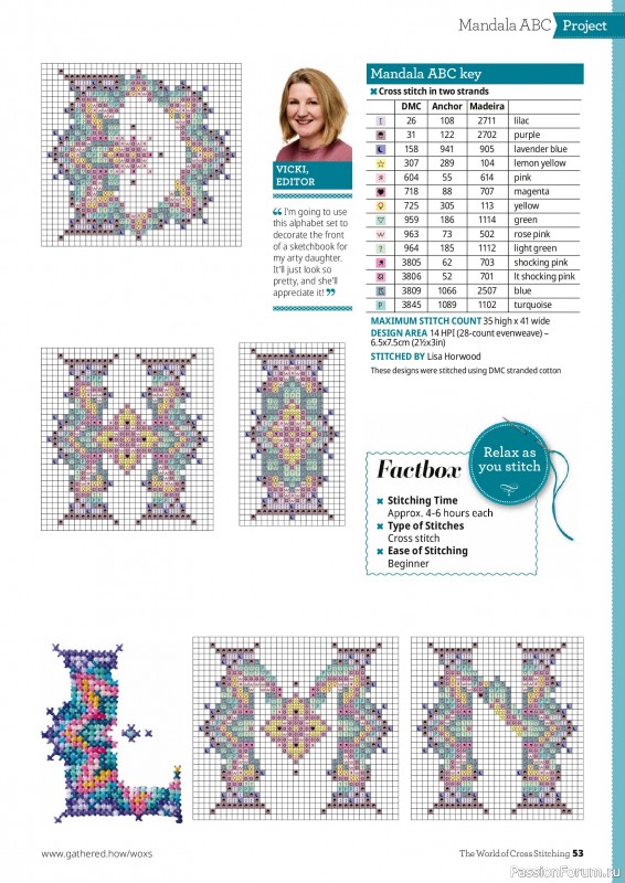 Коллекция вышивки в журнале «The World of Cross Stitching №373 2026»