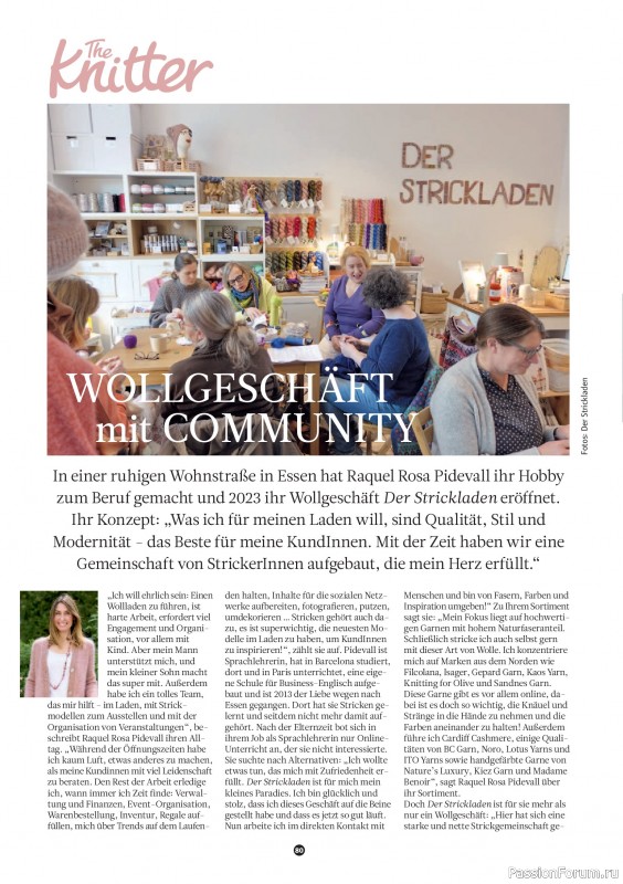 Вязаные проекты спицами в журнале «The Knitter №77 2025 Germany»