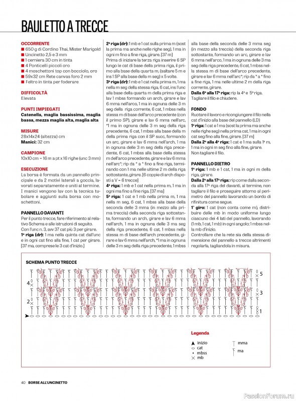 Вязаные проекты в журнале &laquo;Motivi all'Uncinetto Borse №1 2026&raquo;