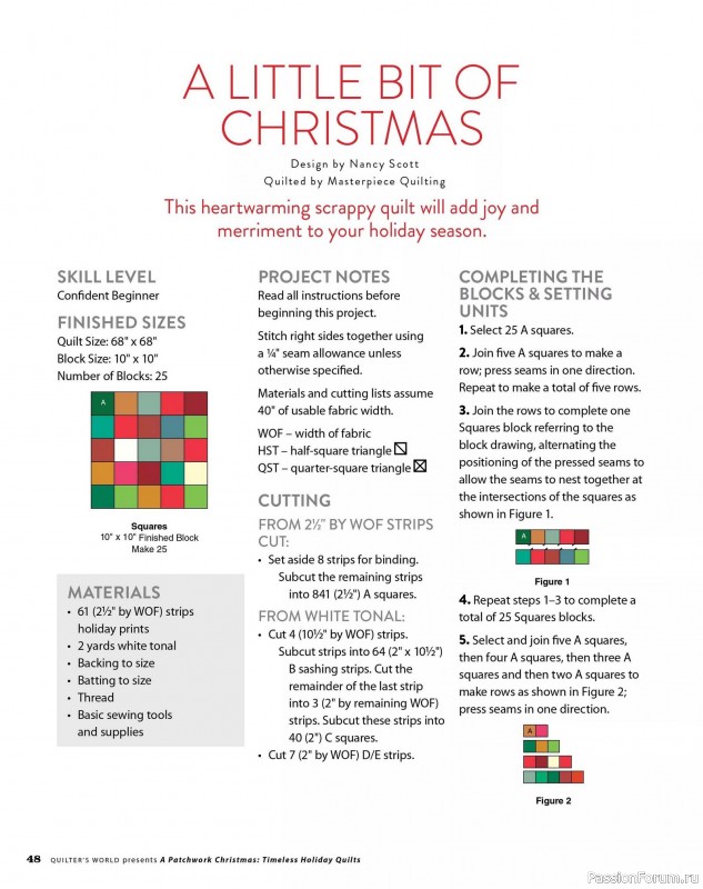 Коллекция проектов для рукодельниц в журнале «Quilter's World Special Edition - Christmas 2025»
