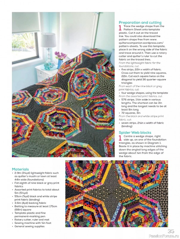 Коллекция проектов для рукодельниц в журнале «Quilters Companion №133 2025»