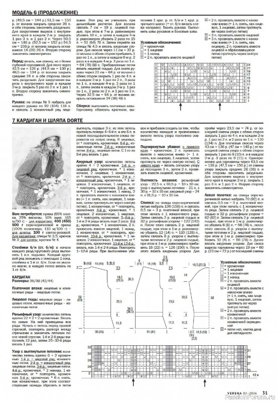 Вязаные модели в журнале «Verena №2 2026»
