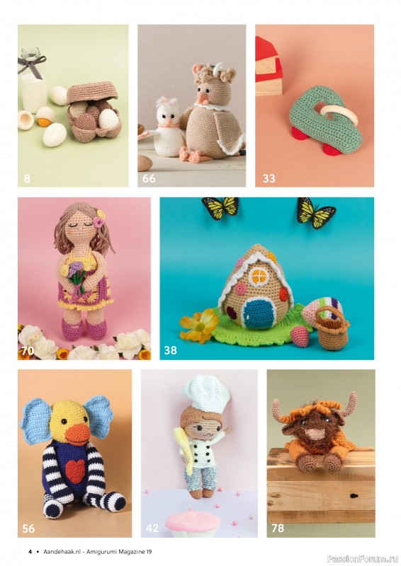 Вязаные проекты крючком в журнале «Amigurumi Magazine №19 2024»