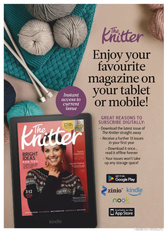 Вязаные проекты спицами в журнале «The Knitter №213 2025»