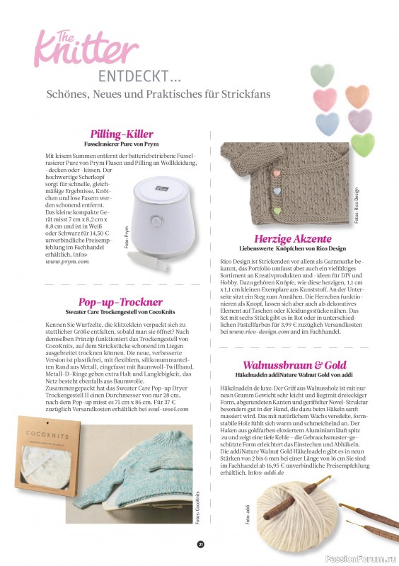 Вязаные проекты спицами в журнале &laquo;The Knitter №82 2026 Germany&raquo;