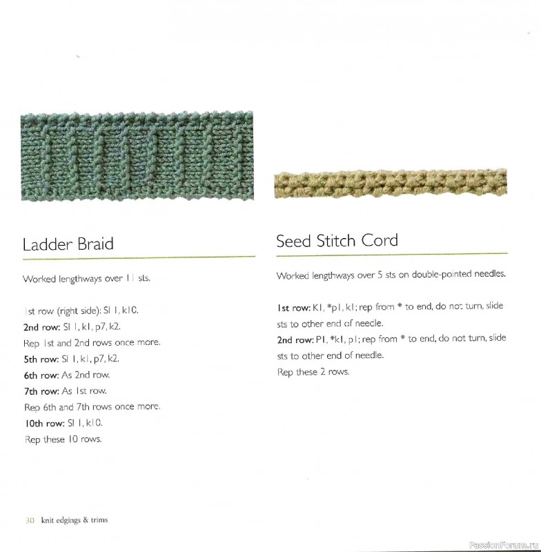 Вязаные проекты в книге &laquo;Knit Edgings & Trims 150 Stitches&raquo;.