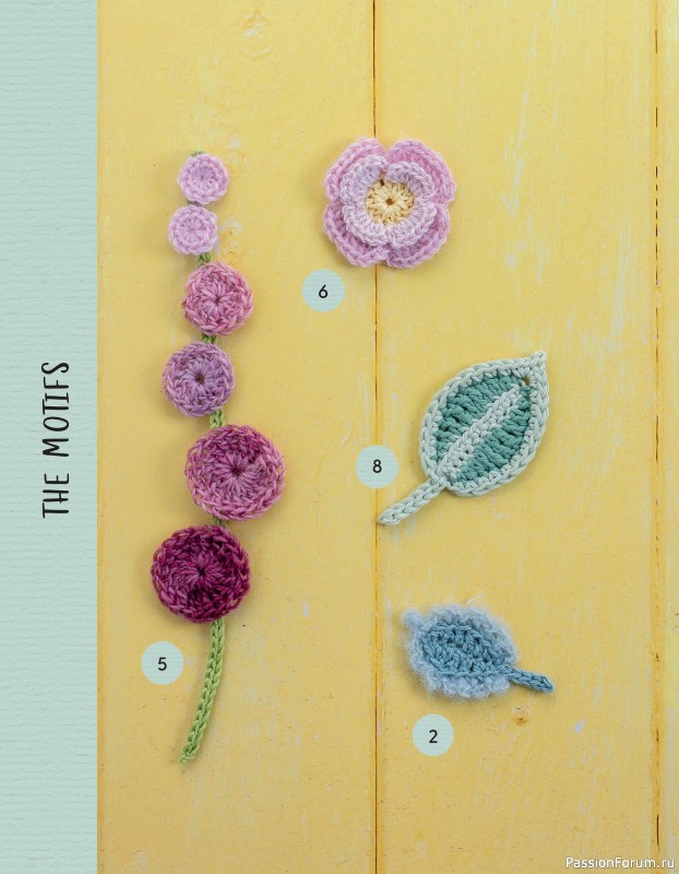 Bязаные проекты в журнале «100 crochet: flowers, plants and petals»