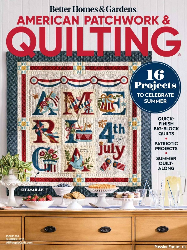 Коллекция проектов для рукодельниц в журнале &laquo;American Patchwork & Quilting №200 2026&raquo;