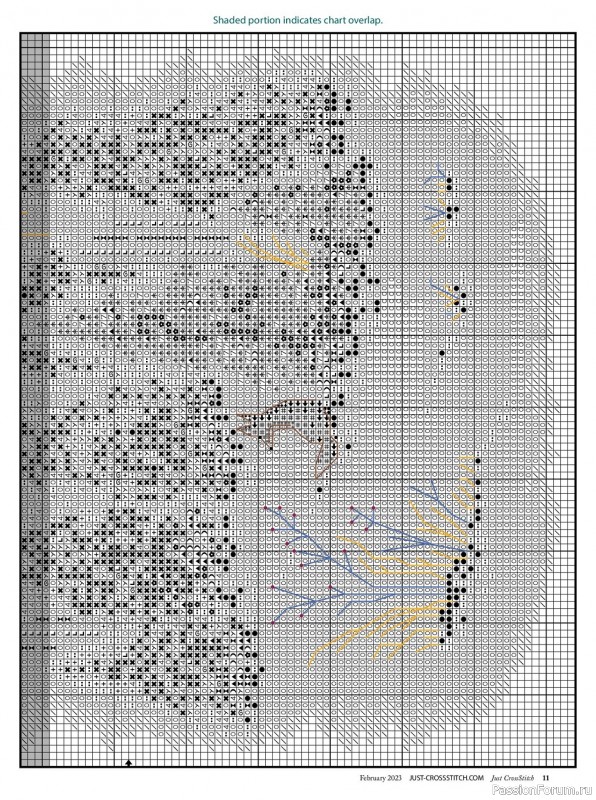 Коллекция вышивки в журнале «Just CrossStitch - February 2023»