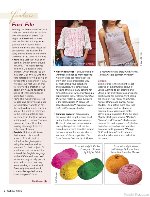 Вязаные модели спицами в журнале &laquo;Australian Knitting &ndash; Vol.17 №4 2026&raquo;