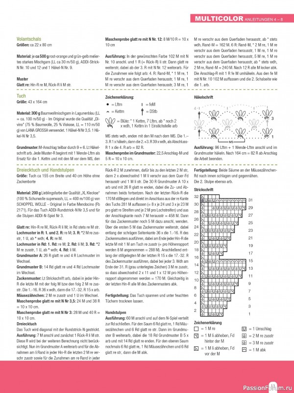 Вязаные модели в журнале &laquo;Hundert Seiten voller Ideen №1 2026 - Tucher & Schals&raquo;