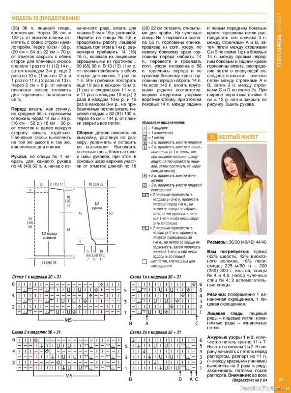 Вязаные модели в журнале «Модное вязание №1 2023»