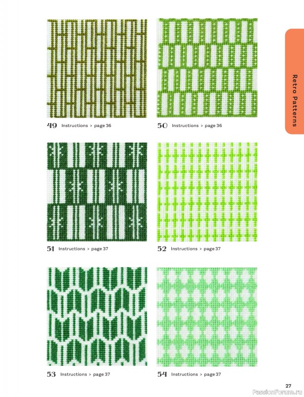 Вязаные проекты в книге &laquo;200 Japanese Cross Stitch Designs&raquo;.