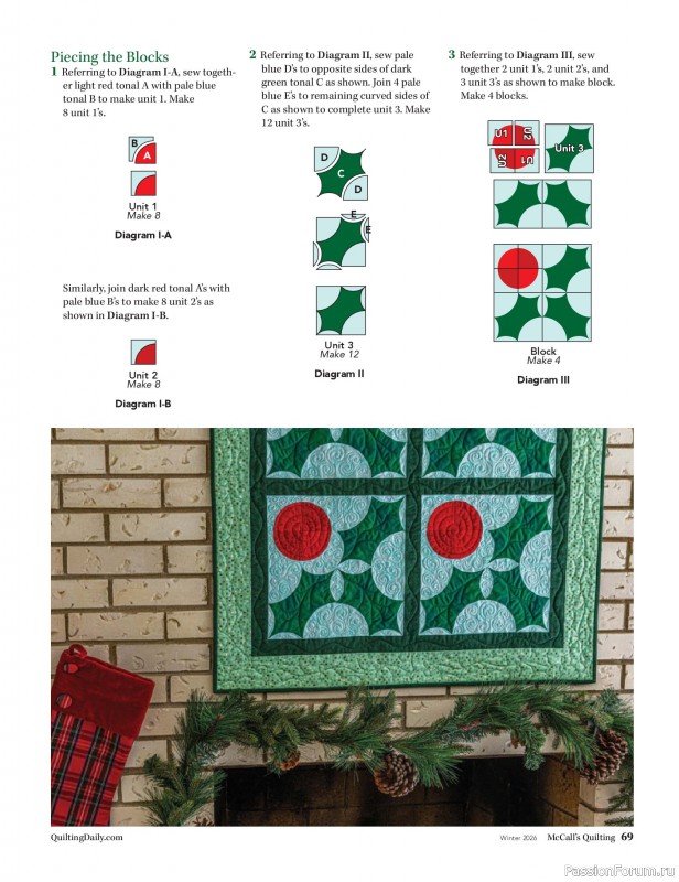 Коллекция проектов для рукодельниц в журнале «McCall's Quilting - Winter 2026»