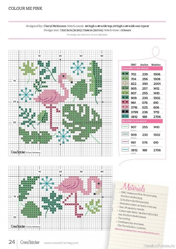 Коллекция вышивки в журнале «CrossStitcher №385 2022»