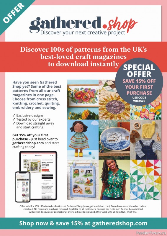 Коллекция вышивки в журнале &laquo;The World of Cross Stitching №368 2025&raquo;