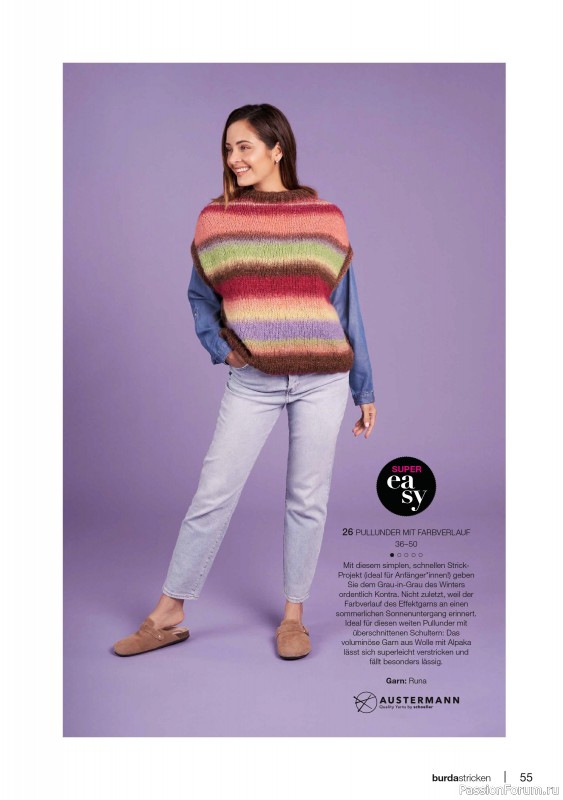 Вязаные модели в журнале «Burda Stricken №1 2023»