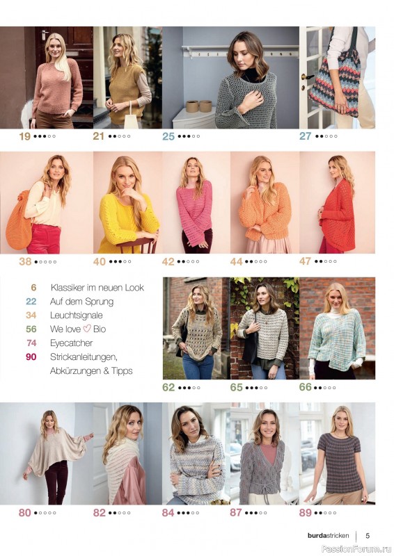 Вязаные модели в журнале «Burda Stricken №2 2020»