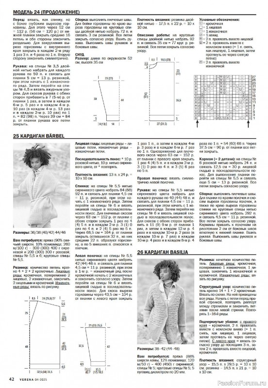 Вязаные модели в журнале &laquo;Verena №4 2025&raquo;