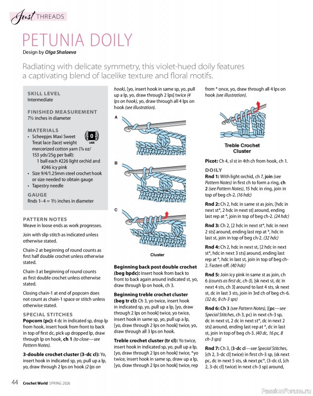 Вязаные проекты крючком в журнале &laquo;Crochet World - Spring 2026&raquo;