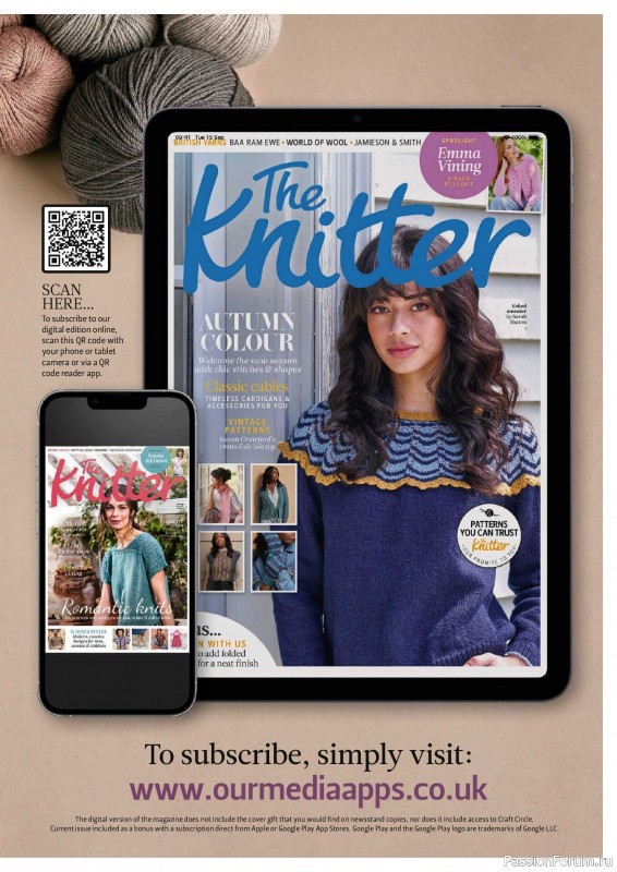 Вязаные проекты спицами в журнале «The Knitter №232 2026»