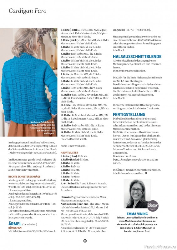 Вязаные проекты спицами в журнале «The Knitter №79 2025 Germany»