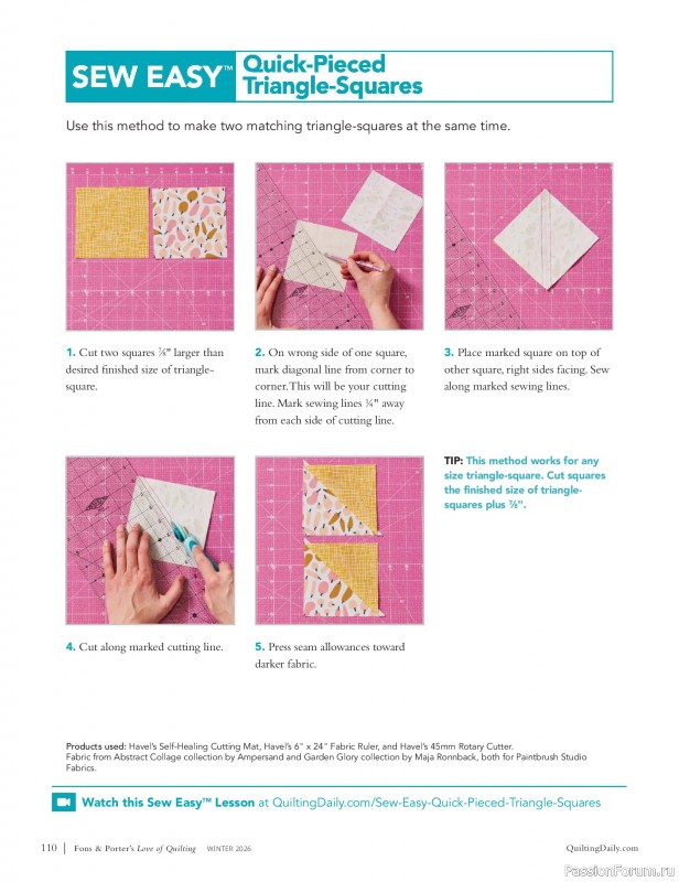 Коллекция проектов для рукодельниц в журнале «Fons & Porter's Love of Quilting - Winter 2026»