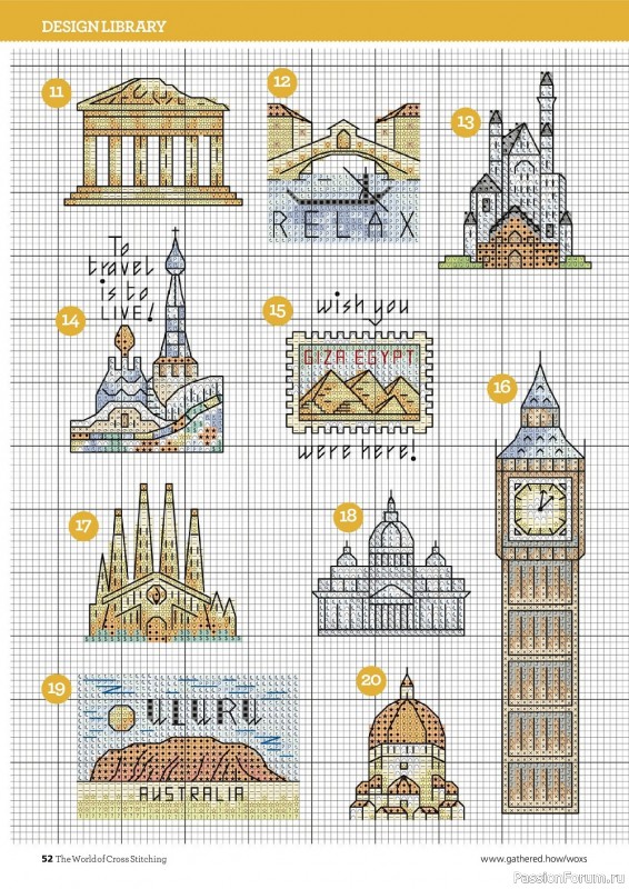 Коллекция вышивки крестиком в журнале «The World of Cross Stitching №319 2022»