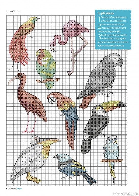 Коллекция вышивки в журнале «Cross Stitch Birds - March 2025»