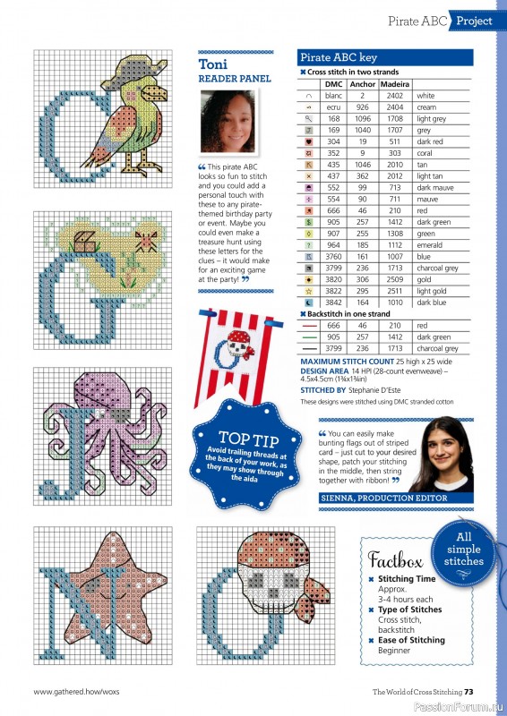 Коллекция вышивки в журнале «The World of Cross Stitching №345 2024»
